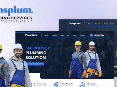 Prosplum - Plumbing Services Elementor Template Kit