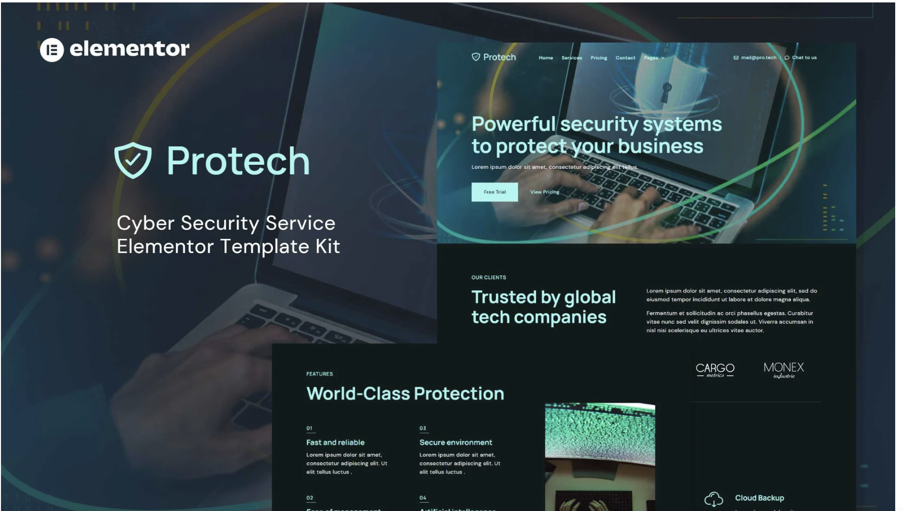 Protech - Cyber Security Service Elementor Template Kit