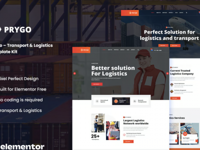 Prygo – Transport & Logistics Elementor Template Kit