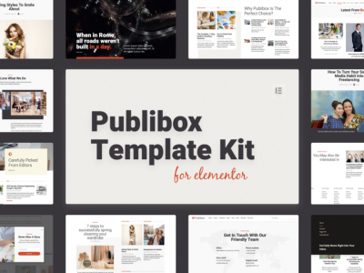 Publibox - Blog & Magazine Elementor Template Kit