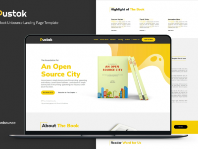 Pustak — eBook Unbounce Landing Page Template