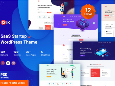 QIK - SaaS Startup WordPress Theme