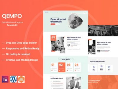 Qempo - Digital Service Agency Elementor Template Kit