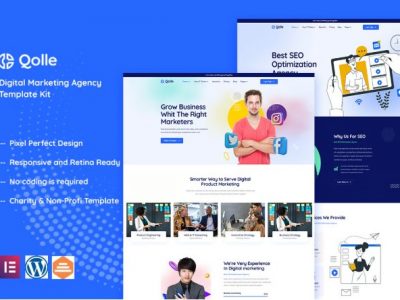 Qolle - Digital Marketing Agency Elementor Template Kit