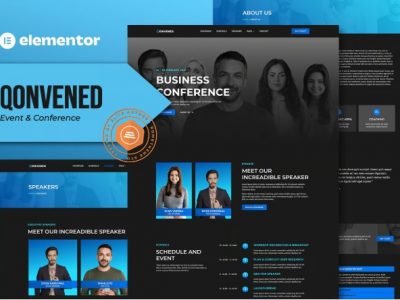 Qonvened - Event & Conference Elementor Template Kit