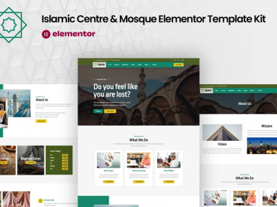 Qubsh - Islamic Centre & Mosque Elementor Template Kit