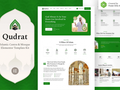 Qudrat – Islamic Center & Mosque Elementor Template Kit
