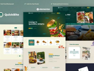 Quick Bite - Restaurant & Cafe Elementor Pro Template Kit