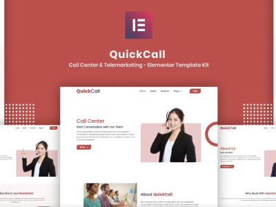 Quick Call - Call Center Elementor Template Kit