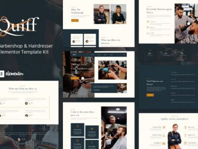 Quiff - Barbershop & Hairdresser Elementor Template Kit