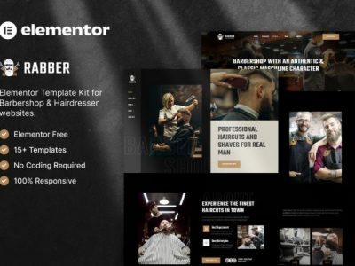 Rabber – Barbershop & Hairdresser Elementor Template Kit
