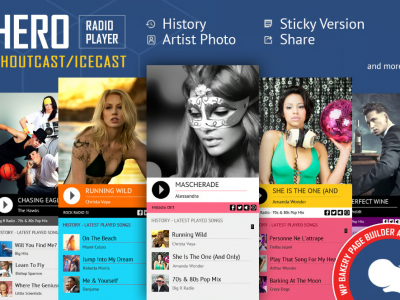 Hero ShoutCast/IceCast Radio Player WPBakery Addon