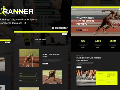 Ranner - Marathon Running Club & Sports Elementor Template Kit