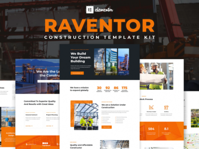 Raventor - Construction & Architecture Elementor Template Kit