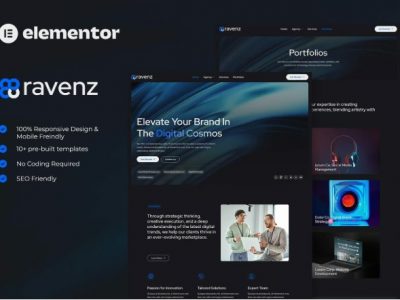 Ravenz - Creative Digital Agency Elementor Template Kit