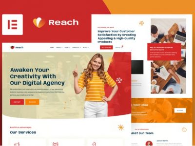 Reach - Digital Agency & Creative Elementor Pro Template Kit