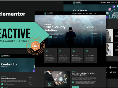 Reactive - Cyber Security Services Elementor Template Kit