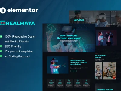 RealMaya - Virtual Reality Services & Shop Elementor Template Kit