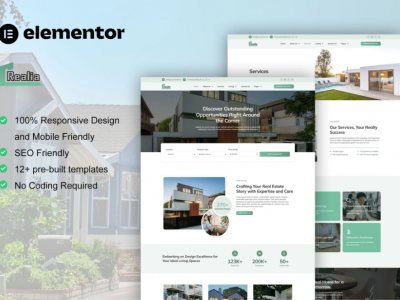 Realea - Real Estate & Property Elementor Pro Template Kit