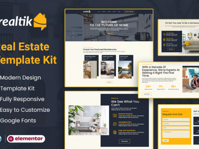 Realtik - Real Estate & Property Sales Elementor Template Kit