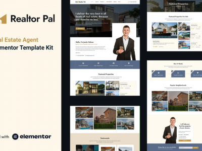Realtor Pal - Real Estate Agent Elementor Pro Template Kit