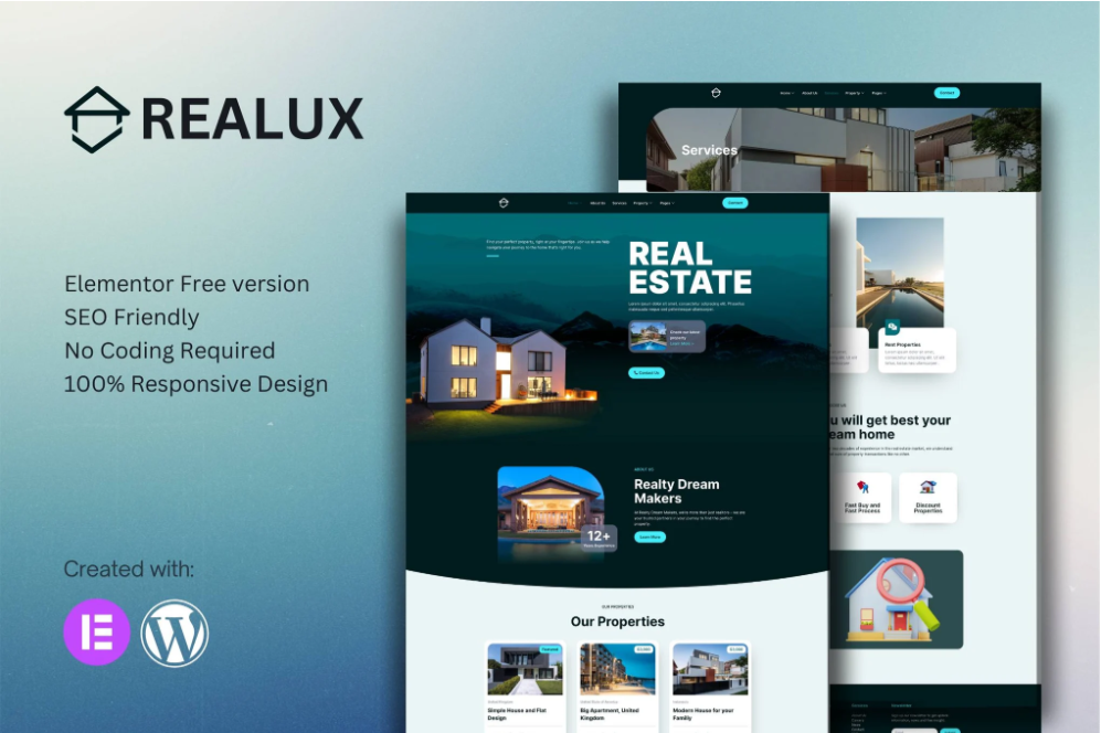 Realux - Real Estate Elementor Template Kit