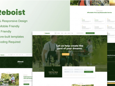 Reboist - Landscape & Gardening Elementor Template Kit