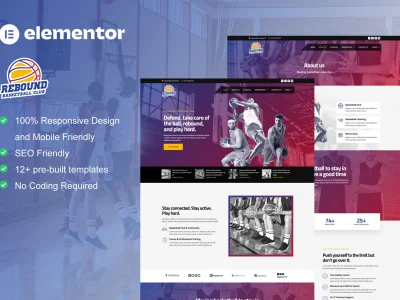 Rebound - Basketball Team & Sport Club Elementor Template Kit