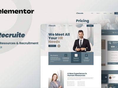 Recruite - Human Resources & Recruitment Elementor Template Kit