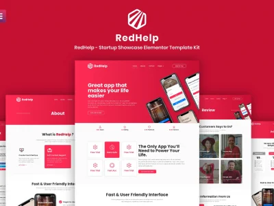 RedHelp - Startup Showcase Elementor Template Kit