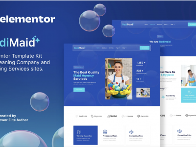 Redimaid - Cleaning & Maid Service Agency Elementor Template Kit