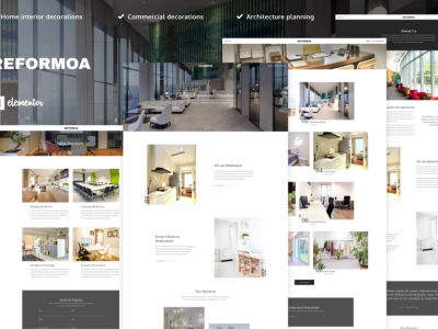 Reformoa - Architecture & Interior Design Elementor Pro Template Kit
