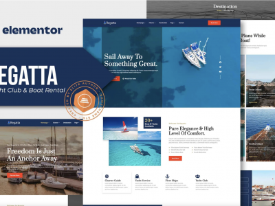 Regatta - Yacht Club & Boat Rental Elementor Template Kit