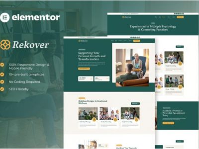 Rekover - Psychology & Counseling Elementor Template Kit