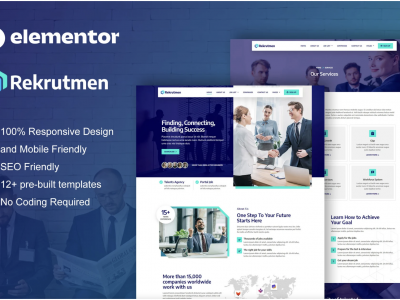 Rekrutmen - Human Resource & Recruitment Agency Elementor Template Kit