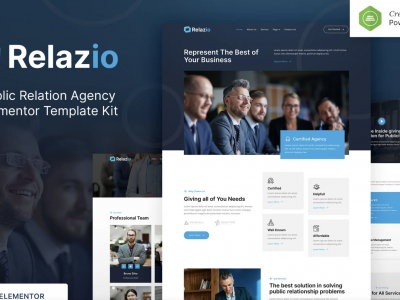 Relazio – Public Relation Agency Elementor Template Kit