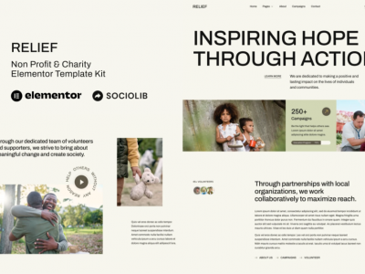 Relief - Non Profit & Charity Elementor Template Kit