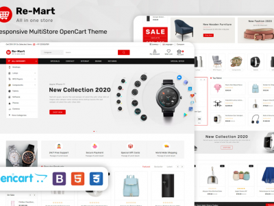 Remart - Multipurpose MarketPlace Opencart 3 Theme
