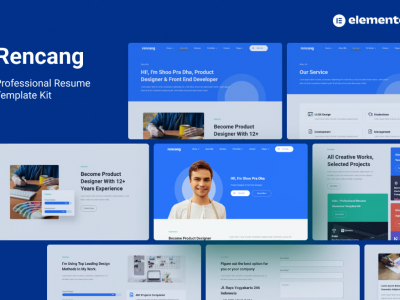 Rencang - CV & Portfolio Elementor Template Kit
