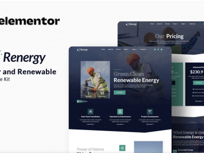 Renergy - Solar & Renewable Elementor Template Kit