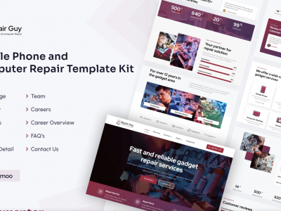 Repair Guy | Mobile Phone & Computer Repair Elementor Template Kit