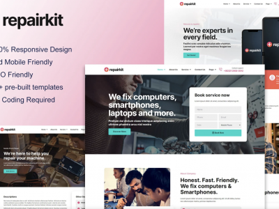 RepairKit - Mobile Phone & Computer Repair Elementor Template Kit