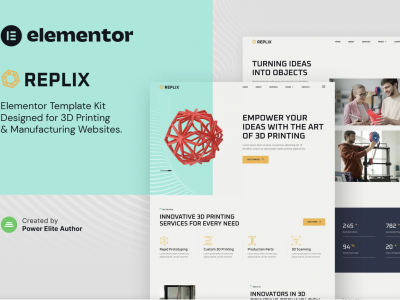 Replix – 3D Printing & Manufacturing Services Elementor Template Kit
