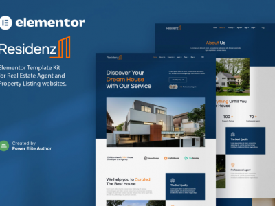 Residenz - Real Estate Agent & Property Listing Elementor Template Kit