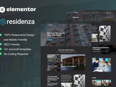 Residenza - Real Estate & Property Elementor Template Kit