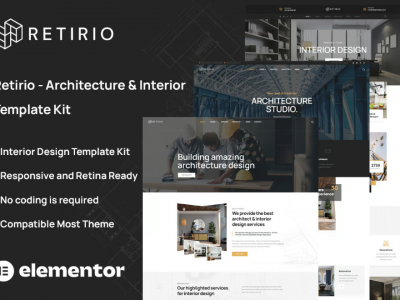 Retirio - Architecture & Interior Elementor Template Kit