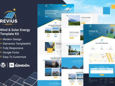 Revius Energy | Elementor Template Kit