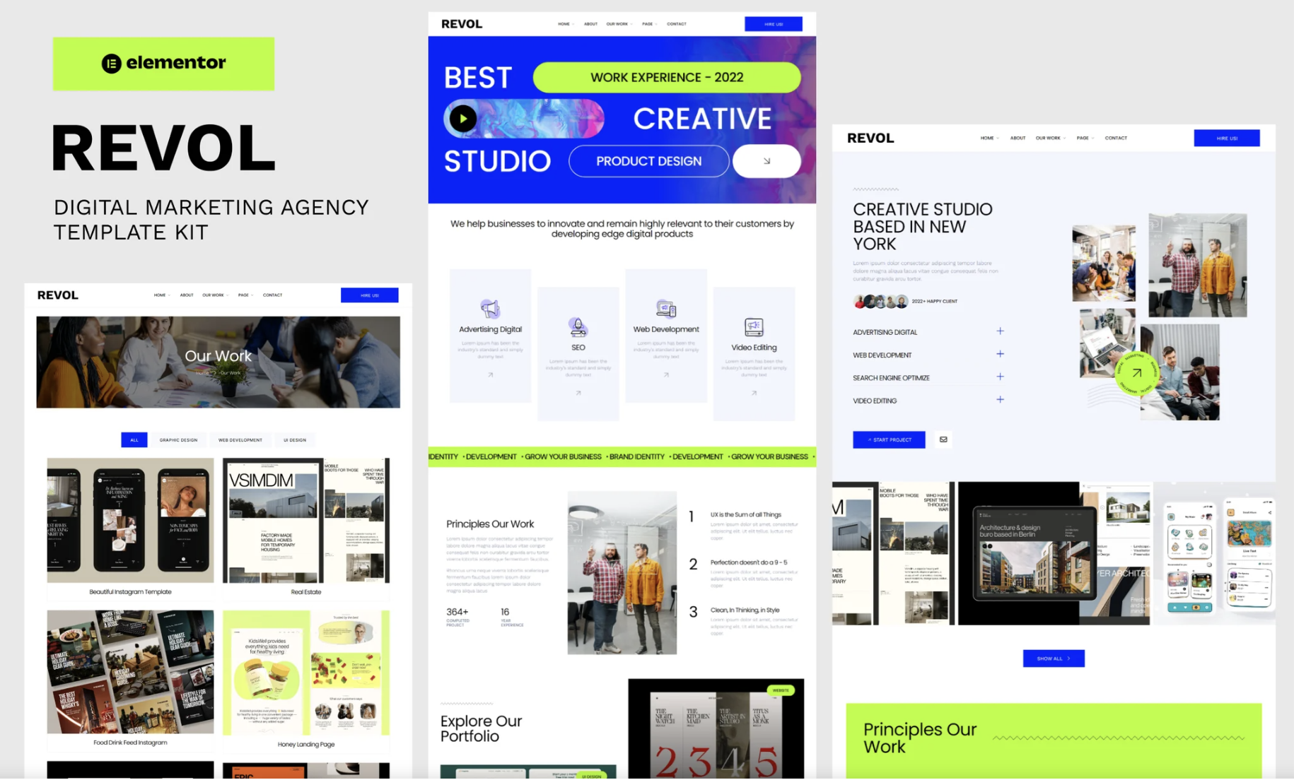 Revol - Digital Marketing Agency Elementor Template Kit