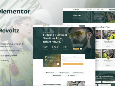 Revoltz - Electrical Installation & Maintenance Elementor Template Kit
