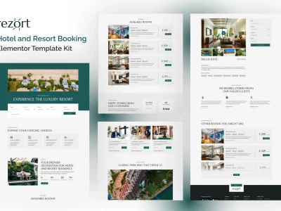 Rezort - Hotel & Resort Booking Elementor Template Kit